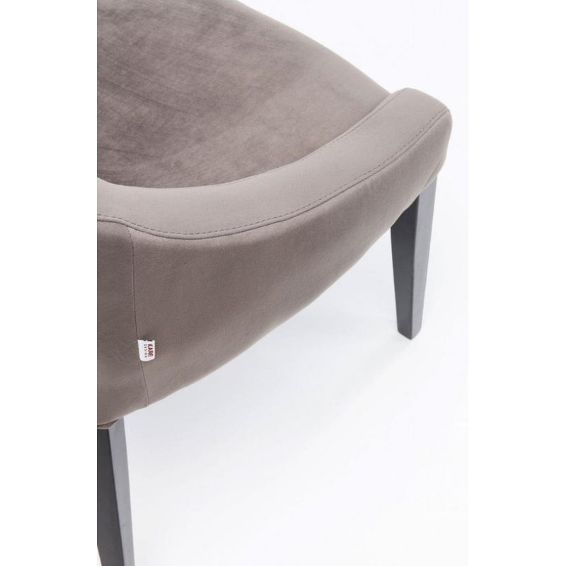 Chair Black Mode Velvet Grey